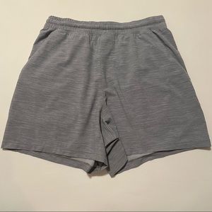 Lululemon Small Pace Breaker Shorts Linerless 5 inch Inseam Heathered Gray